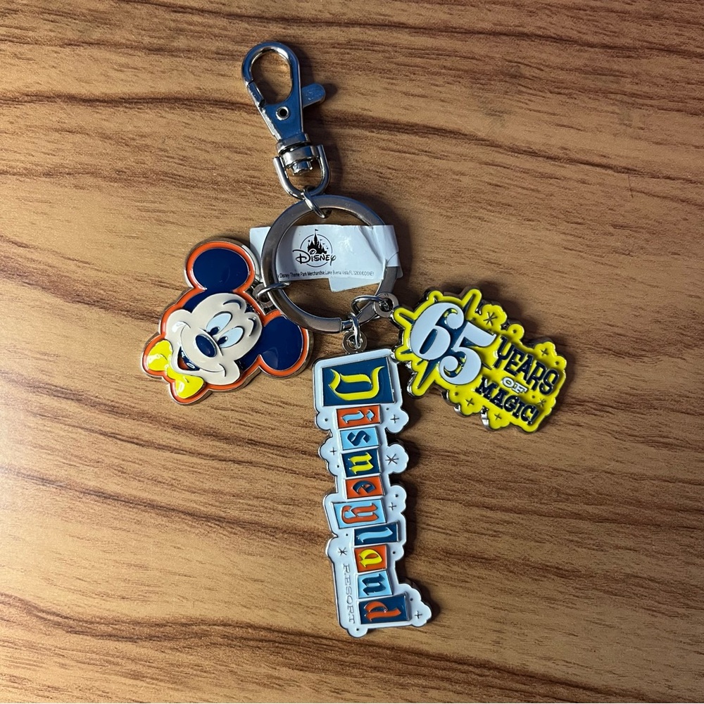 Disneyland 65th Anniversary Keychain Mickey Mouse 65 Years of Magic
